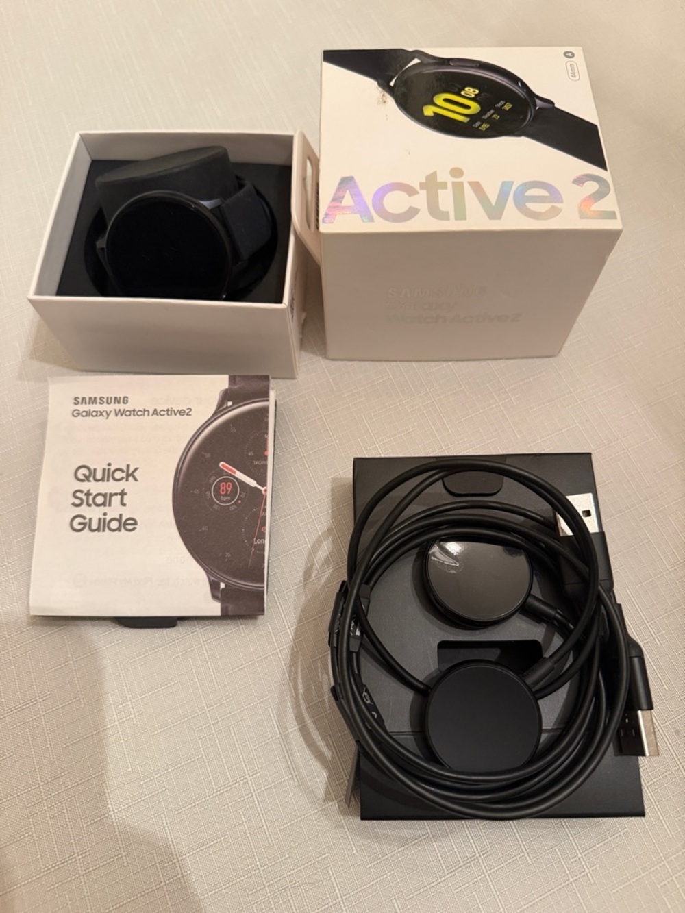 Samsung Galaxy Watch Active2 - Black Silicone Band